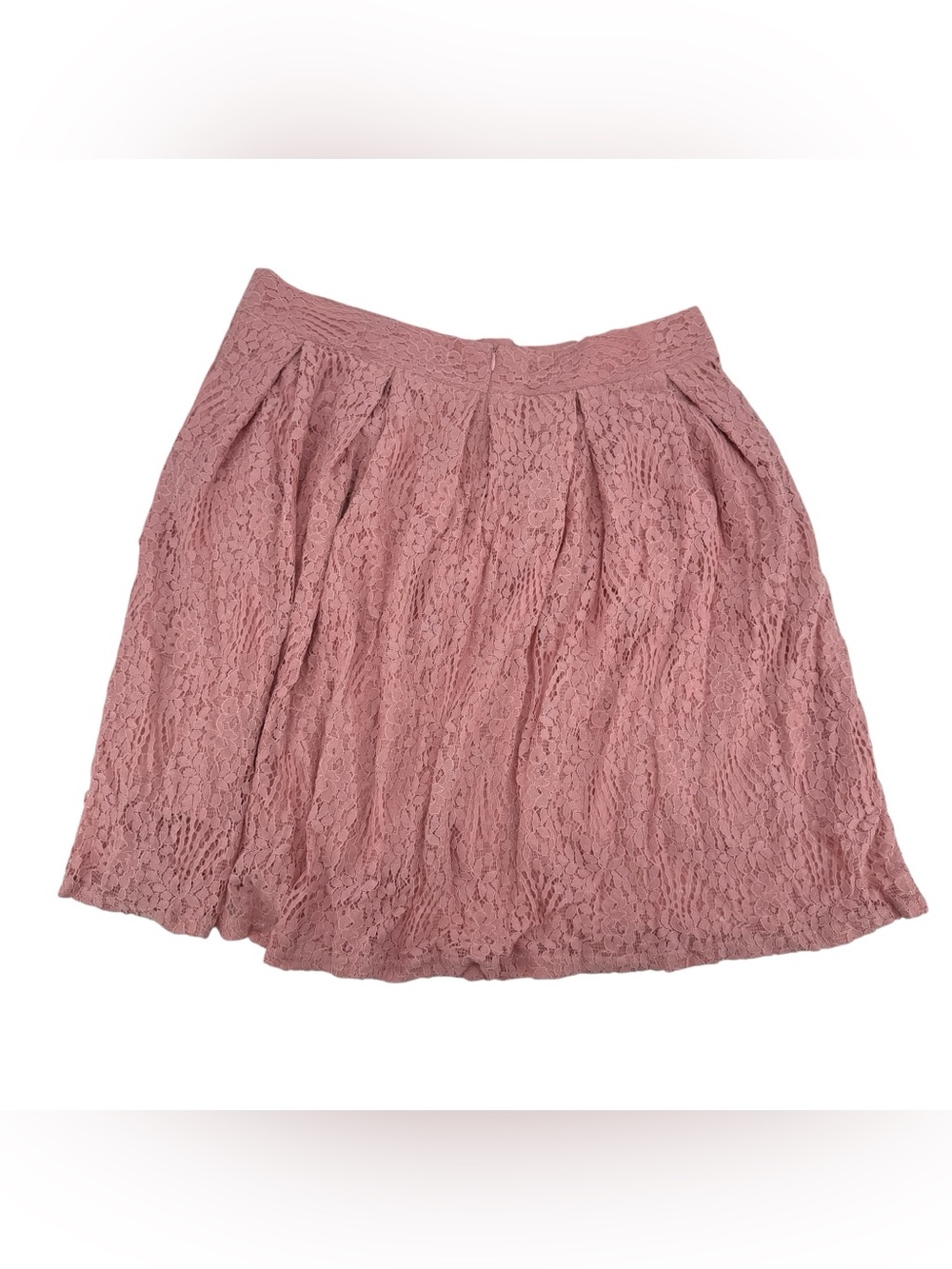 Floral Lace Pleated Dusty Rose Lined Mini Skirt Size 3XL Women’s - Picture 3 of 5